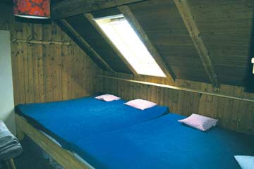 Schlafraum in der Skihütte Engelberg